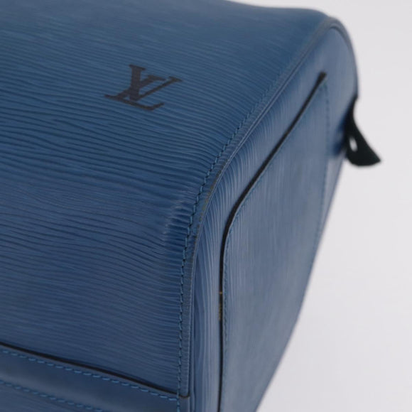 LOUIS VUITTON Epi Speedy 30 Hand Bag Toledo Blue M43005 LV Auth BA16316