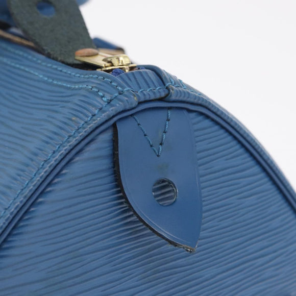 LOUIS VUITTON Epi Speedy 30 Hand Bag Toledo Blue M43005 LV Auth BA16316