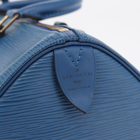 LOUIS VUITTON Epi Speedy 30 Hand Bag Toledo Blue M43005 LV Auth BA16316