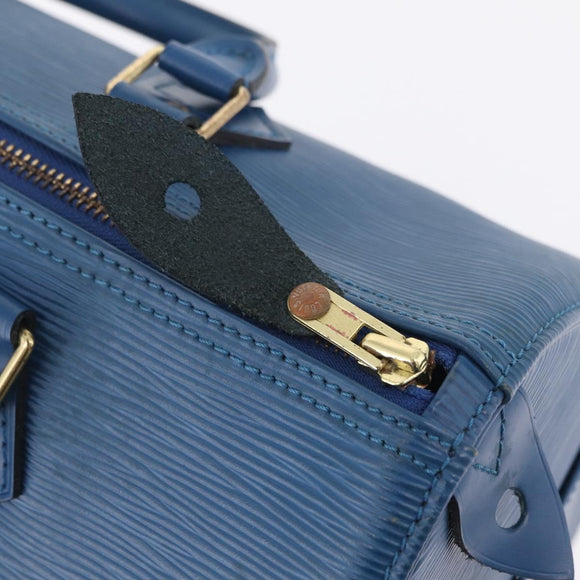 LOUIS VUITTON Epi Speedy 30 Hand Bag Toledo Blue M43005 LV Auth BA16316