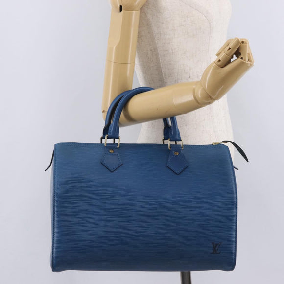 LOUIS VUITTON Epi Speedy 30 Hand Bag Toledo Blue M43005 LV Auth BA16316