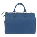 LOUIS VUITTON Epi Speedy 30 Hand Bag Toledo Blue M43005 LV Auth BA16316-2