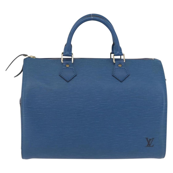 LOUIS VUITTON Epi Speedy 30 Hand Bag Toledo Blue M43005 LV Auth BA16316