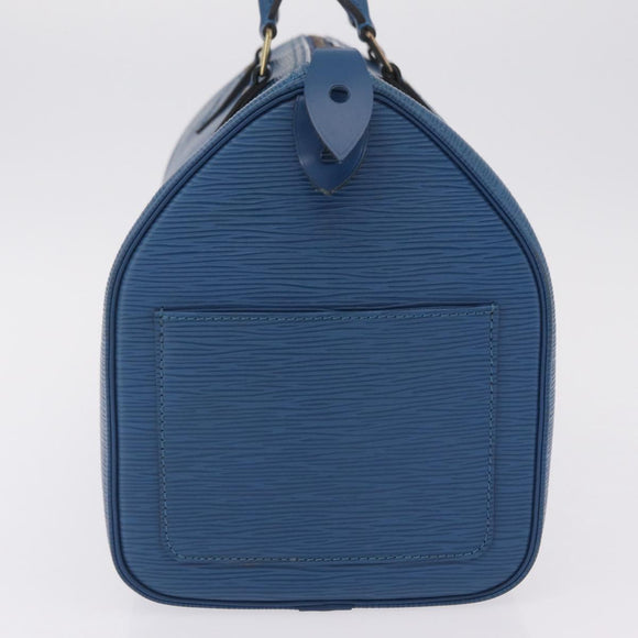 LOUIS VUITTON Epi Speedy 30 Hand Bag Toledo Blue M43005 LV Auth BA16316