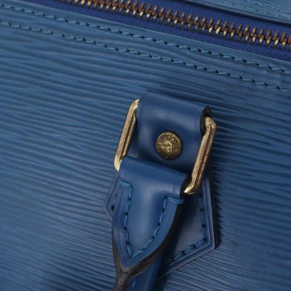 LOUIS VUITTON Epi Speedy 30 Hand Bag Toledo Blue M43005 LV Auth BA16316