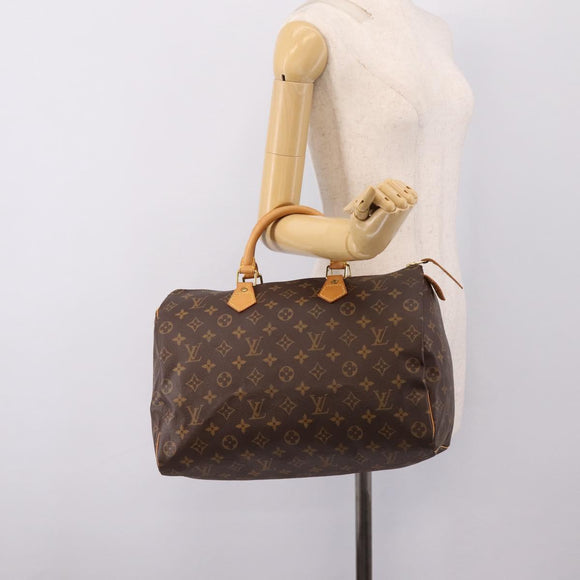 LOUIS VUITTON Monogram Speedy 35 Hand Bag M41524 LV Auth BA16319V