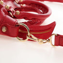 Balenciaga The Giant Town Hand Bag Leather 2way Red Gold Tone Auth BA16321M-12