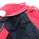 Balenciaga The Giant Town Hand Bag Leather 2way Red Gold Tone Auth BA16321M-21