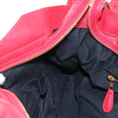 Balenciaga The Giant Town Hand Bag Leather 2way Red Gold Tone Auth BA16321M-22