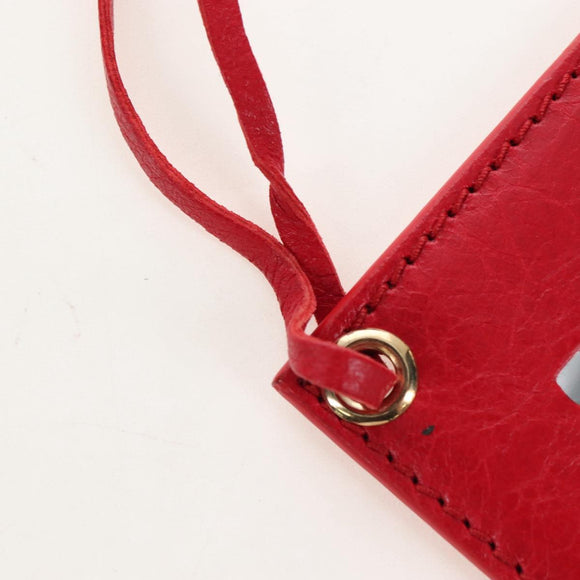Balenciaga The Giant Town Hand Bag Leather 2way Red Gold Tone Auth BA16321M