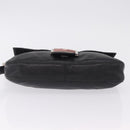 FENDI Mamma Baguette Shoulder Bag Leather Black Silver Auth BA16322V-11