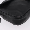 FENDI Mamma Baguette Shoulder Bag Leather Black Silver Auth BA16322V-12