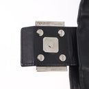 FENDI Mamma Baguette Shoulder Bag Leather Black Silver Auth BA16322V-18