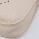 HERMES Evelyn 1GM Shoulder Bag Leather Ivory Gold Tone Auth BA16323SAM-11