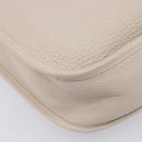 HERMES Evelyn 1GM Shoulder Bag Leather Ivory Gold Tone Auth BA16323SAM-12