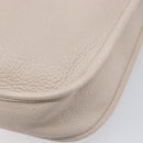 HERMES Evelyn 1GM Shoulder Bag Leather Ivory Gold Tone Auth BA16323SAM-13