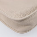 HERMES Evelyn 1GM Shoulder Bag Leather Ivory Gold Tone Auth BA16323SAM-14