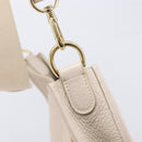 HERMES Evelyn 1GM Shoulder Bag Leather Ivory Gold Tone Auth BA16323SAM-16