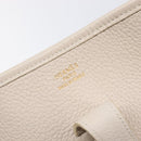 HERMES Evelyn 1GM Shoulder Bag Leather Ivory Gold Tone Auth BA16323SAM-18