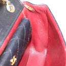 CHANEL Matelasse 25 Chain Shoulder Bag Lamb Skin Black Gold CC Auth BA16325SAV-21