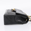 CHANEL Matelasse 25 Chain Shoulder Bag Lamb Skin Black Gold CC Auth BA16325SAV-4