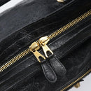 Balenciaga Giant City Hand Bag Leather 2way Black Gold 281770 Auth BA16329SAM-15