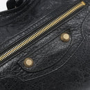 Balenciaga Giant City Hand Bag Leather 2way Black Gold 281770 Auth BA16329SAM-16
