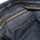 Balenciaga Giant City Hand Bag Leather 2way Black Gold 281770 Auth BA16329SAM-17
