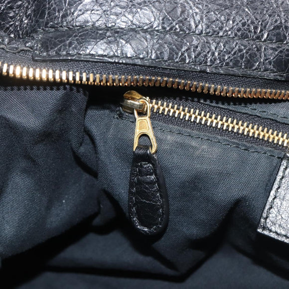 Balenciaga Giant City Hand Bag Leather 2way Black Gold 281770 Auth BA16329SAM