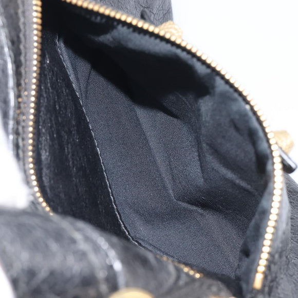 Balenciaga Giant City Hand Bag Leather 2way Black Gold 281770 Auth BA16329SAM