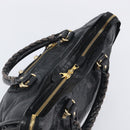 Balenciaga Giant City Hand Bag Leather 2way Black Gold 281770 Auth BA16329SAM-6