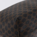 CELINE Macadam Hand Bag PVC Black Gold Tone Auth BA16333A-10