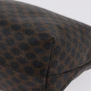 CELINE Macadam Hand Bag PVC Black Gold Tone Auth BA16333A-11