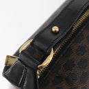 CELINE Macadam Hand Bag PVC Black Gold Tone Auth BA16333A-14
