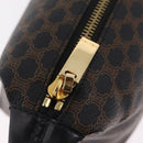 CELINE Macadam Hand Bag PVC Black Gold Tone Auth BA16333A-16