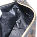 CELINE Macadam Hand Bag PVC Black Gold Tone Auth BA16333A-20