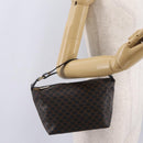 CELINE Macadam Hand Bag PVC Black Gold Tone Auth BA16333A-24