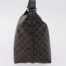 CELINE Macadam Hand Bag PVC Black Gold Tone Auth BA16333A-4