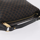 CELINE Macadam Hand Bag PVC Black Gold Tone Auth BA16333A-6