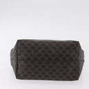 CELINE Macadam Hand Bag PVC Black Gold Tone Auth BA16333A-9