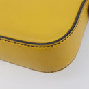 FENDI Mamma Baguette Shoulder Bag Leather 2way Yellow 8BR600 Auth BA16336SAM-12