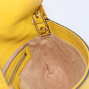 FENDI Mamma Baguette Shoulder Bag Leather 2way Yellow 8BR600 Auth BA16336SAM-24
