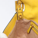 FENDI Mamma Baguette Shoulder Bag Leather 2way Yellow 8BR600 Auth BA16336SAM-25