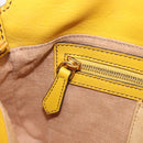 FENDI Mamma Baguette Shoulder Bag Leather 2way Yellow 8BR600 Auth BA16336SAM-26