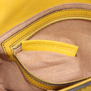 FENDI Mamma Baguette Shoulder Bag Leather 2way Yellow 8BR600 Auth BA16336SAM-28