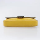FENDI Mamma Baguette Shoulder Bag Leather 2way Yellow 8BR600 Auth BA16336SAM-9