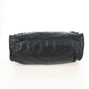Balenciaga The City Hand Bag Leather 2way Black Gold Tone 115748 Auth BA16337V-11