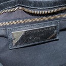 Balenciaga The City Hand Bag Leather 2way Black Gold Tone 115748 Auth BA16337V-21