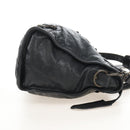 Balenciaga The City Hand Bag Leather 2way Black Gold Tone 115748 Auth BA16337V-5