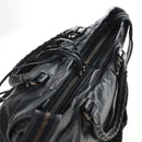 Balenciaga The City Hand Bag Leather 2way Black Gold Tone 115748 Auth BA16337V-6
